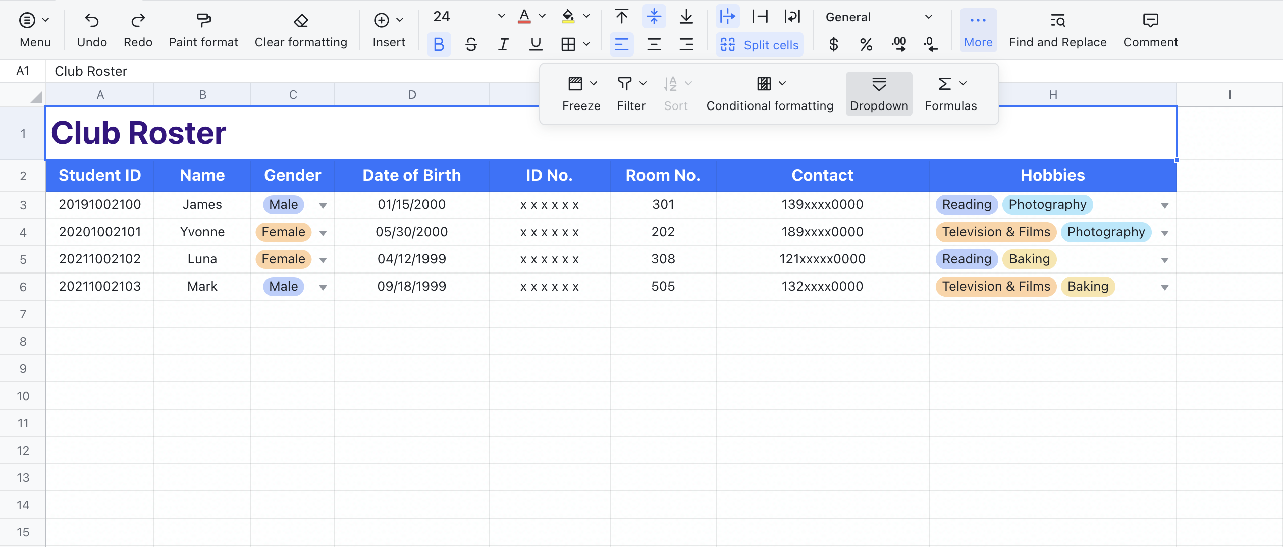 Docs Create Drop Down Lists In Sheets