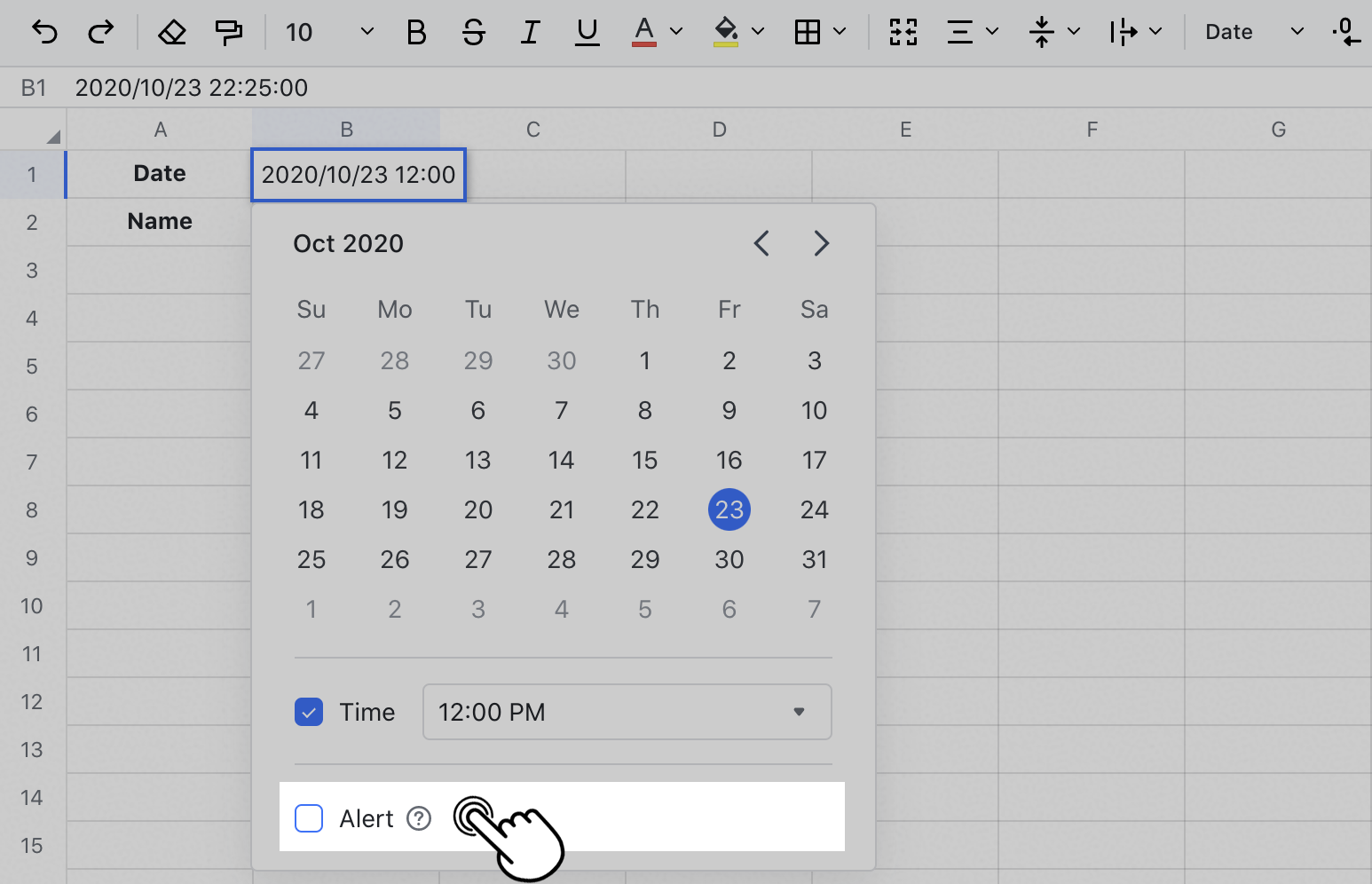 Docs | How to use date reminder in Sheets?